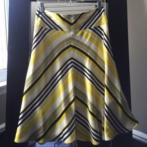 Aline silk stripe skirt